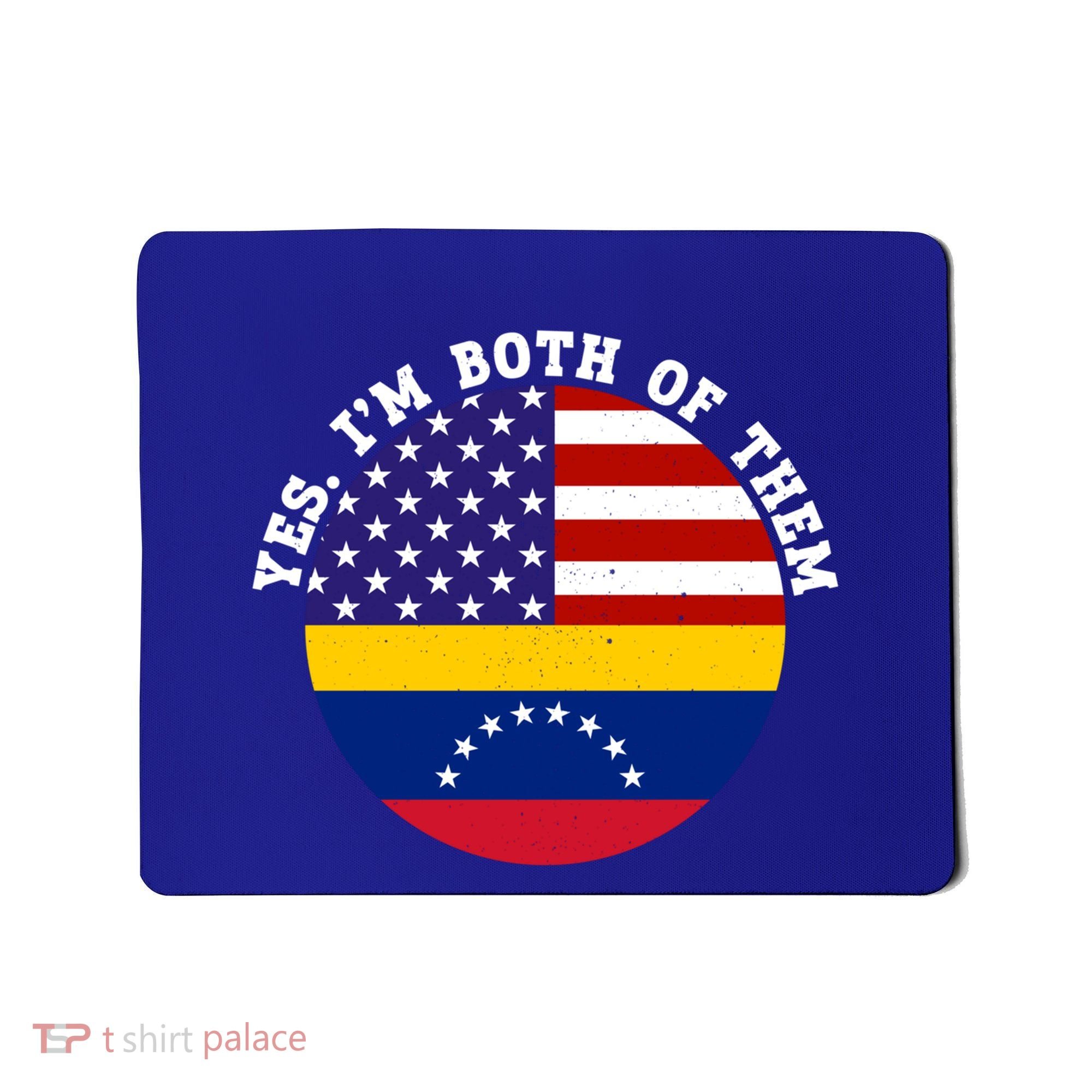 Half American Half Venezuela Usa Flag Cool Gift Mousepad