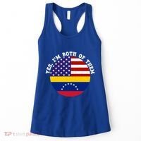 Half American Half Venezuela Usa Flag Cool Gift Women's Tank Top thumb 0