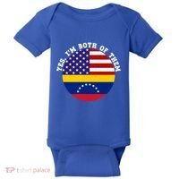 Half American Half Venezuela Usa Flag Cool Gift Baby Bodysuit thumb 0