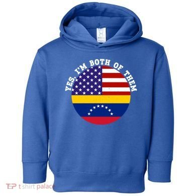 Half American Half Venezuela Usa Flag Cool Gift Toddler Hoodie