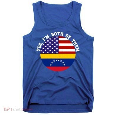 Half American Half Venezuela Usa Flag Cool Gift Tank Top