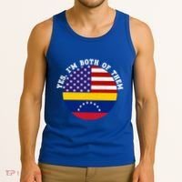 Half American Half Venezuela Usa Flag Cool Gift Tank Top thumb 3