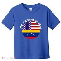Half American Half Venezuela Usa Flag Cool Gift Toddler T-Shirt thumb 0