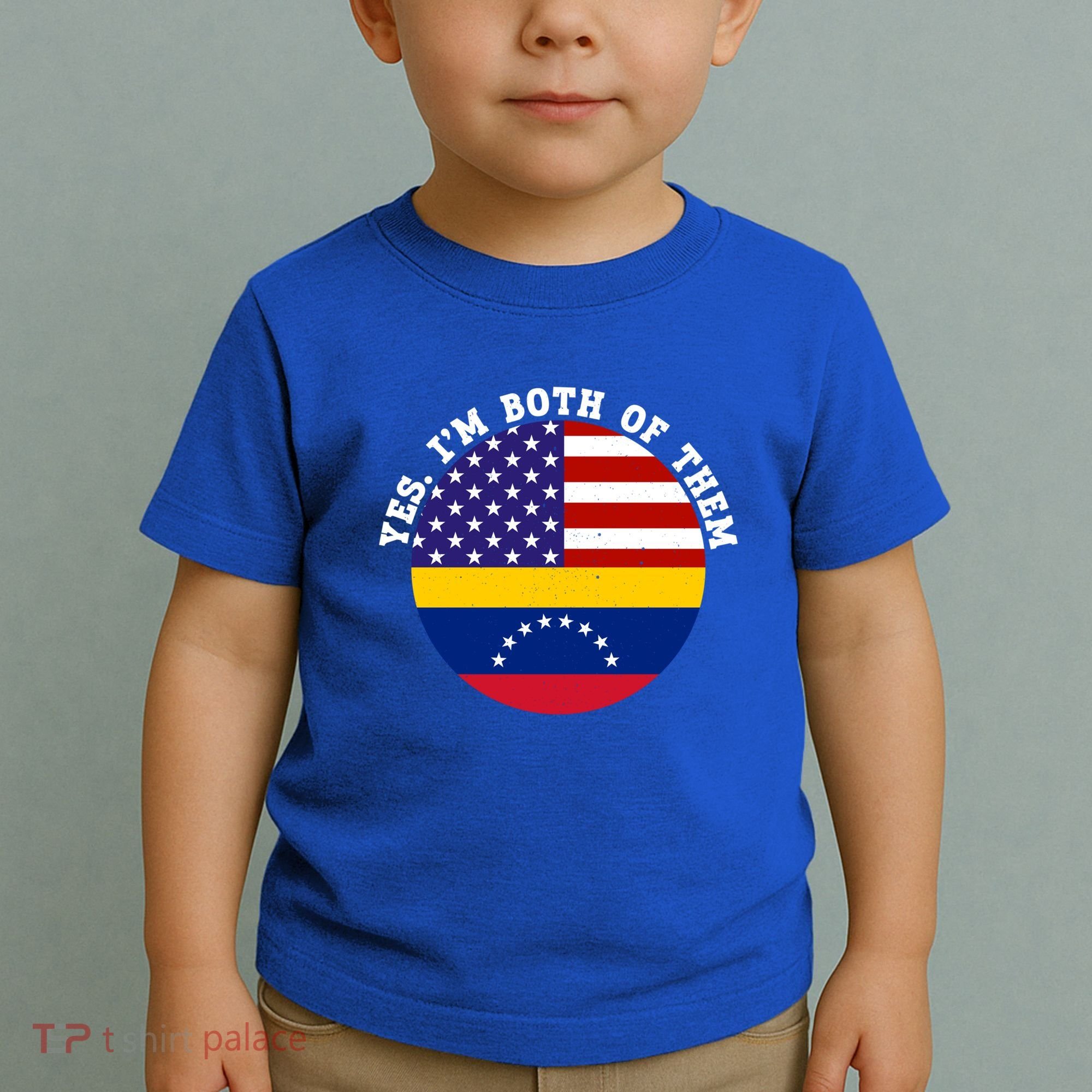Half American Half Venezuela Usa Flag Cool Gift Toddler T-Shirt