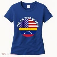 Half American Half Venezuela Usa Flag Cool Gift Women's T-Shirt thumb 0