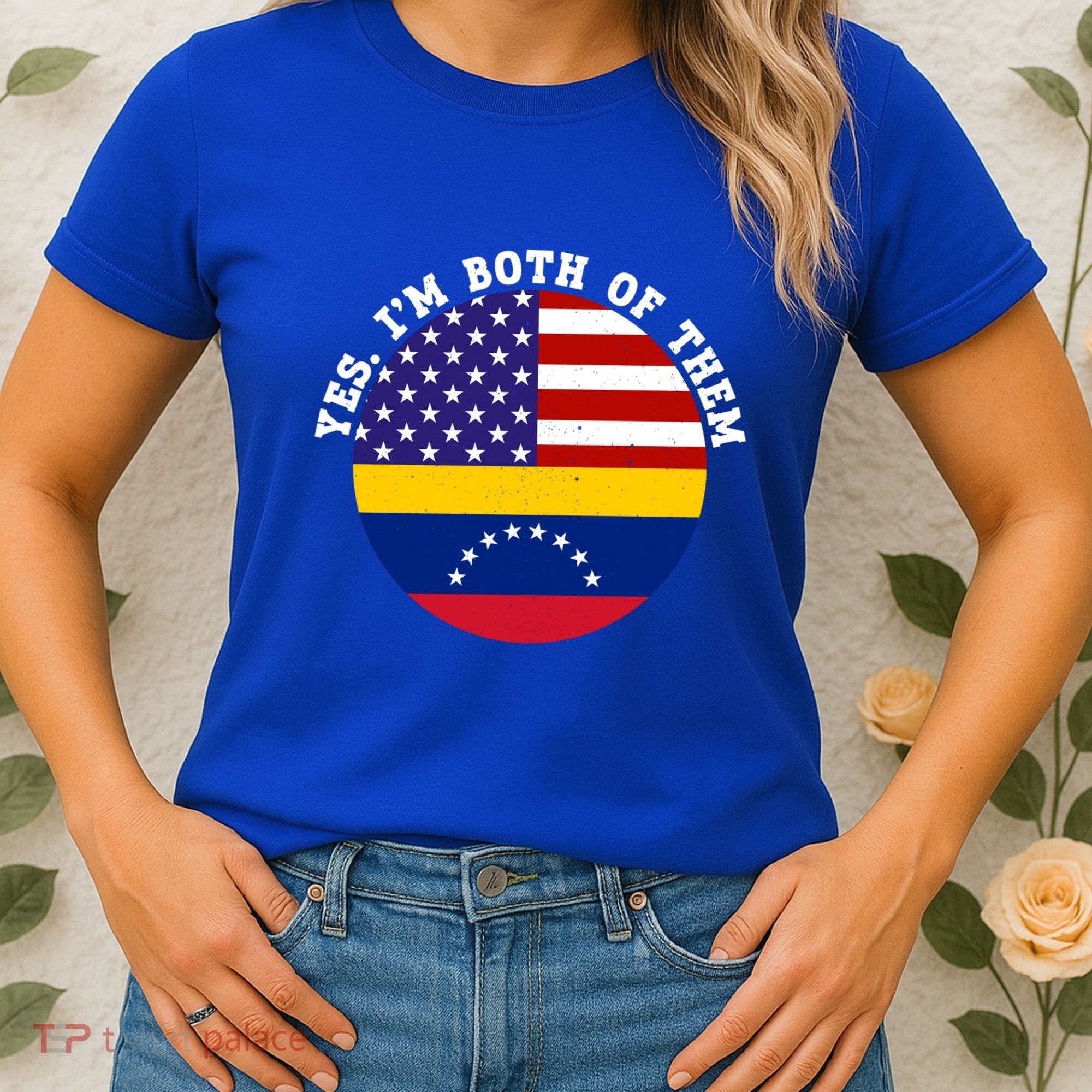 Half American Half Venezuela Usa Flag Cool Gift Women's T-Shirt