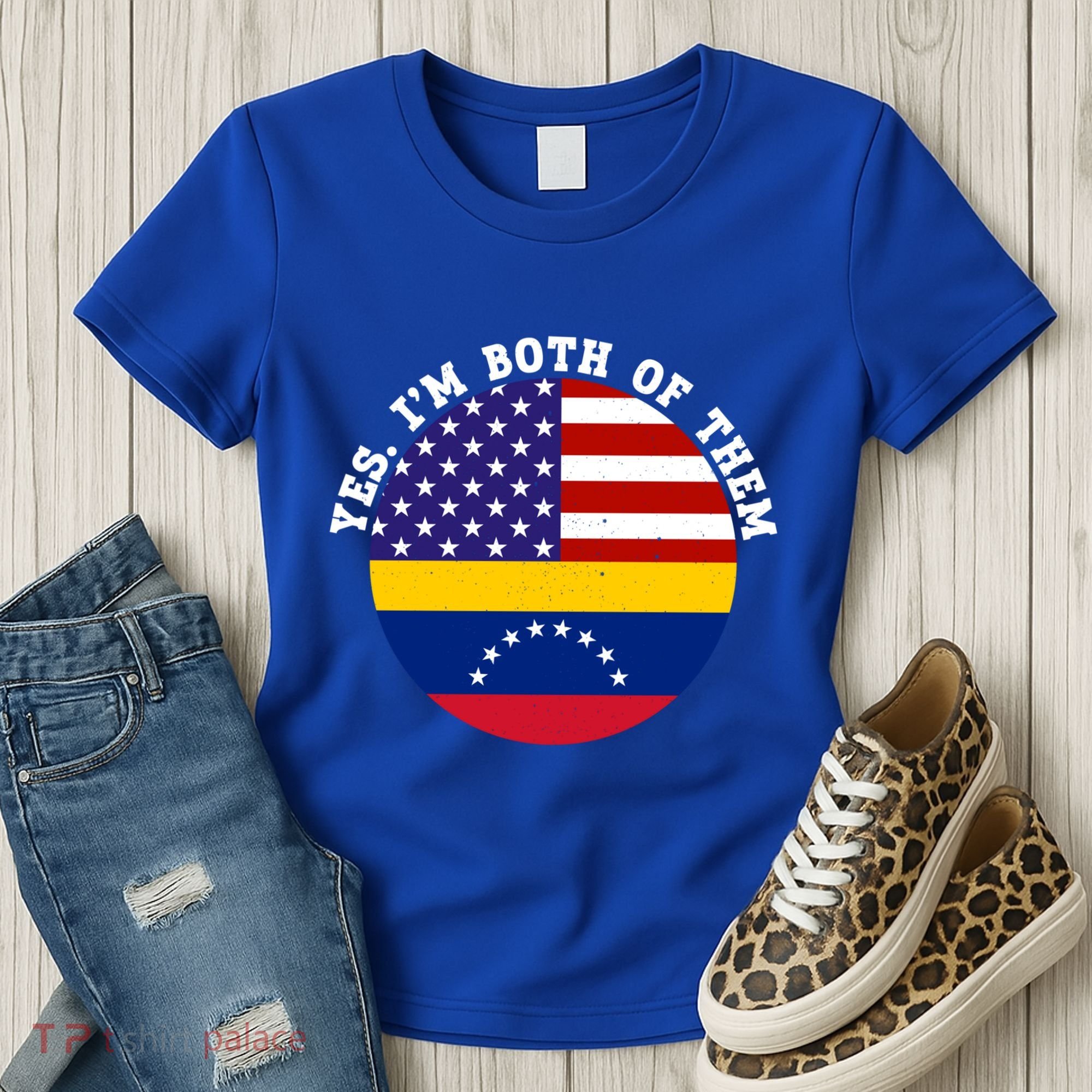 Half American Half Venezuela Usa Flag Cool Gift Women's T-Shirt
