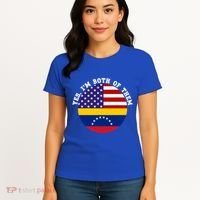 Half American Half Venezuela Usa Flag Cool Gift Women's T-Shirt thumb 4