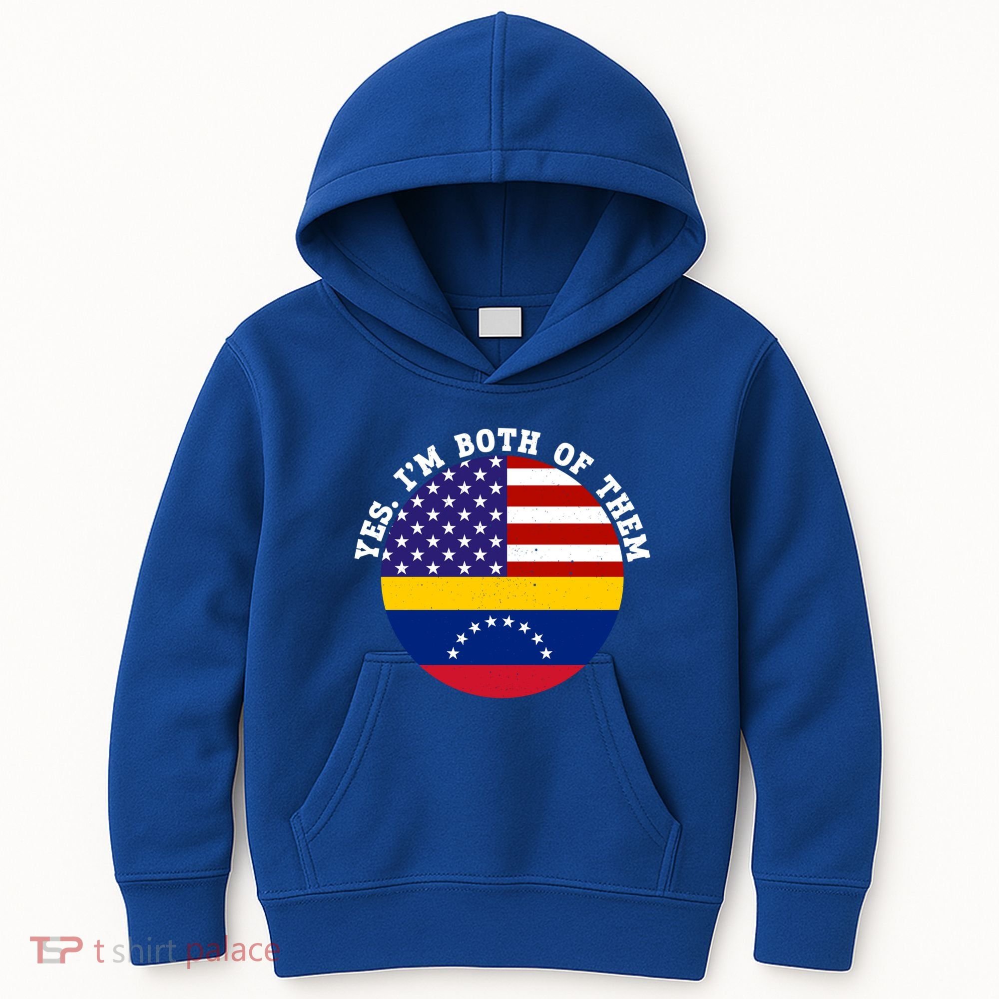 Half American Half Venezuela Usa Flag Cool Gift Kids Hoodie