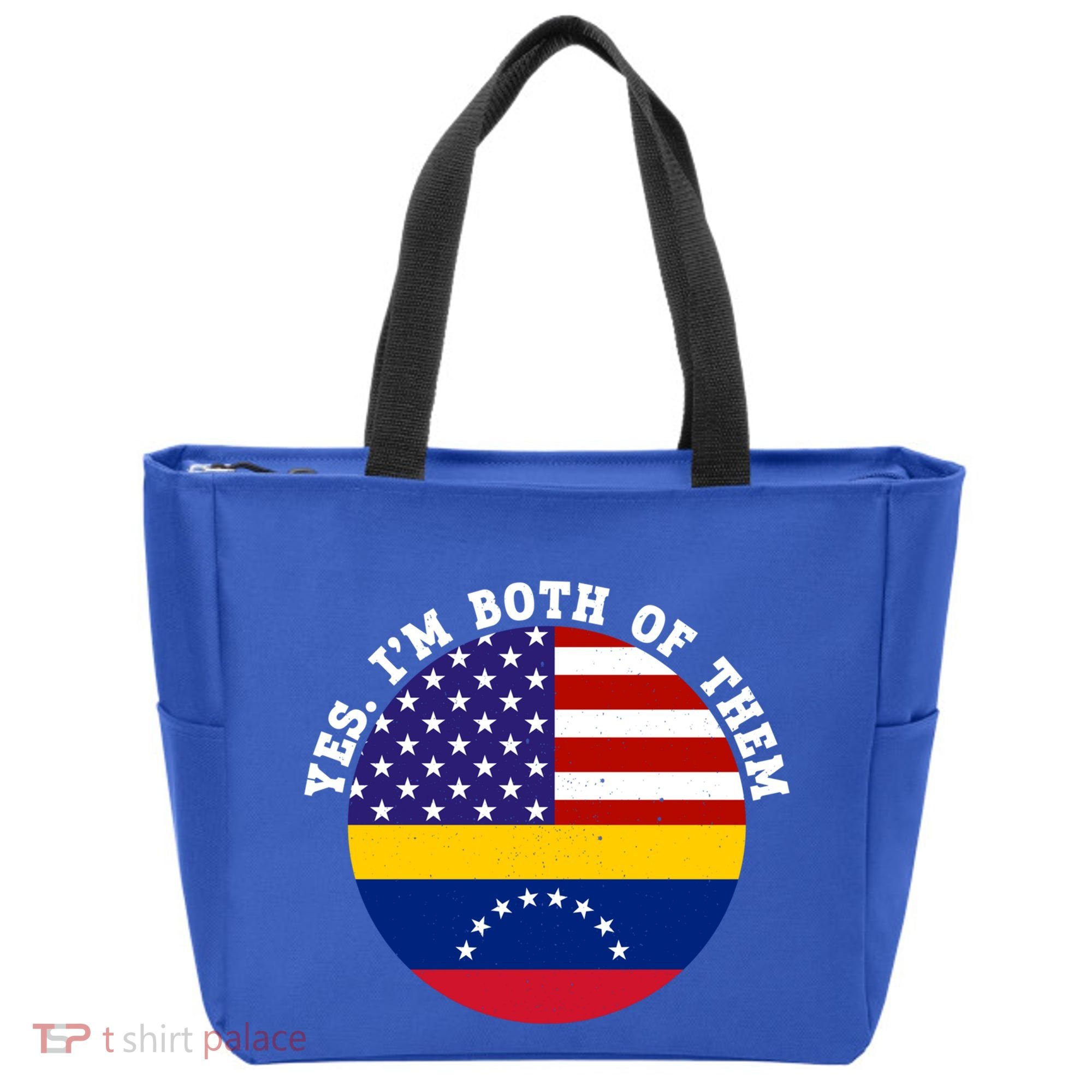 Half American Half Venezuela Usa Flag Cool Gift Tote Bag