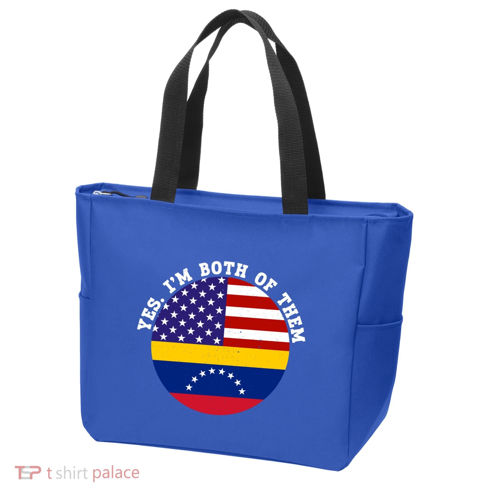 Half American Half Venezuela Usa Flag Cool Gift Tote Bag