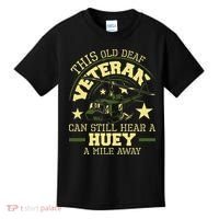 Hear A Huey A Mile Away Helicopter Pilot Vietnam Veteran Kids T-Shirt thumb 0