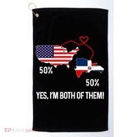 Half American Half Dominican Flag Combined Rd Usa Pride Meaningful Gift Golf Towel thumb 0