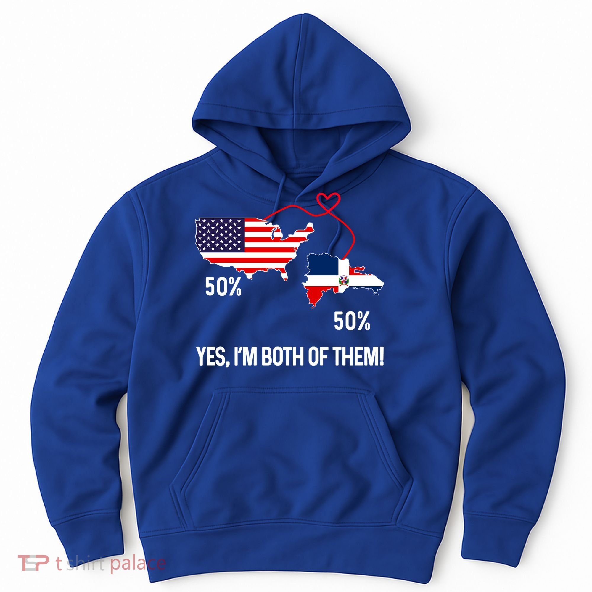 Half American Half Dominican Flag Combined Rd Usa Pride Meaningful Gift Hoodie