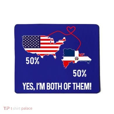Half American Half Dominican Flag Combined Rd Usa Pride Meaningful Gift Mousepad