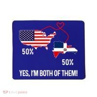 Half American Half Dominican Flag Combined Rd Usa Pride Meaningful Gift Mousepad thumb 0