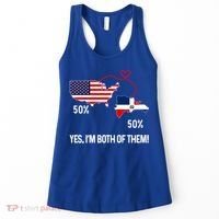 Half American Half Dominican Flag Combined Rd Usa Pride Meaningful Gift Women's Tank Top thumb 0