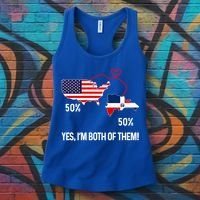 Half American Half Dominican Flag Combined Rd Usa Pride Meaningful Gift Women's Tank Top thumb 3
