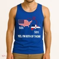Half American Half Dominican Flag Combined Rd Usa Pride Meaningful Gift Tank Top thumb 3