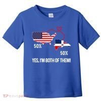 Half American Half Dominican Flag Combined Rd Usa Pride Meaningful Gift Toddler T-Shirt thumb 0