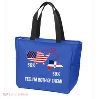 Half American Half Dominican Flag Combined Rd Usa Pride Meaningful Gift Tote Bag thumb 3