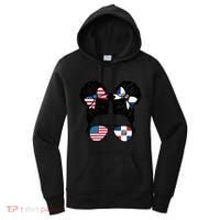 Half American Half Dominican Usa Dominica Flag Patriot Gift Women's Hoodie thumb 0