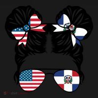Half American Half Dominican Usa Dominica Flag Patriot Gift Women's Hoodie thumb 2