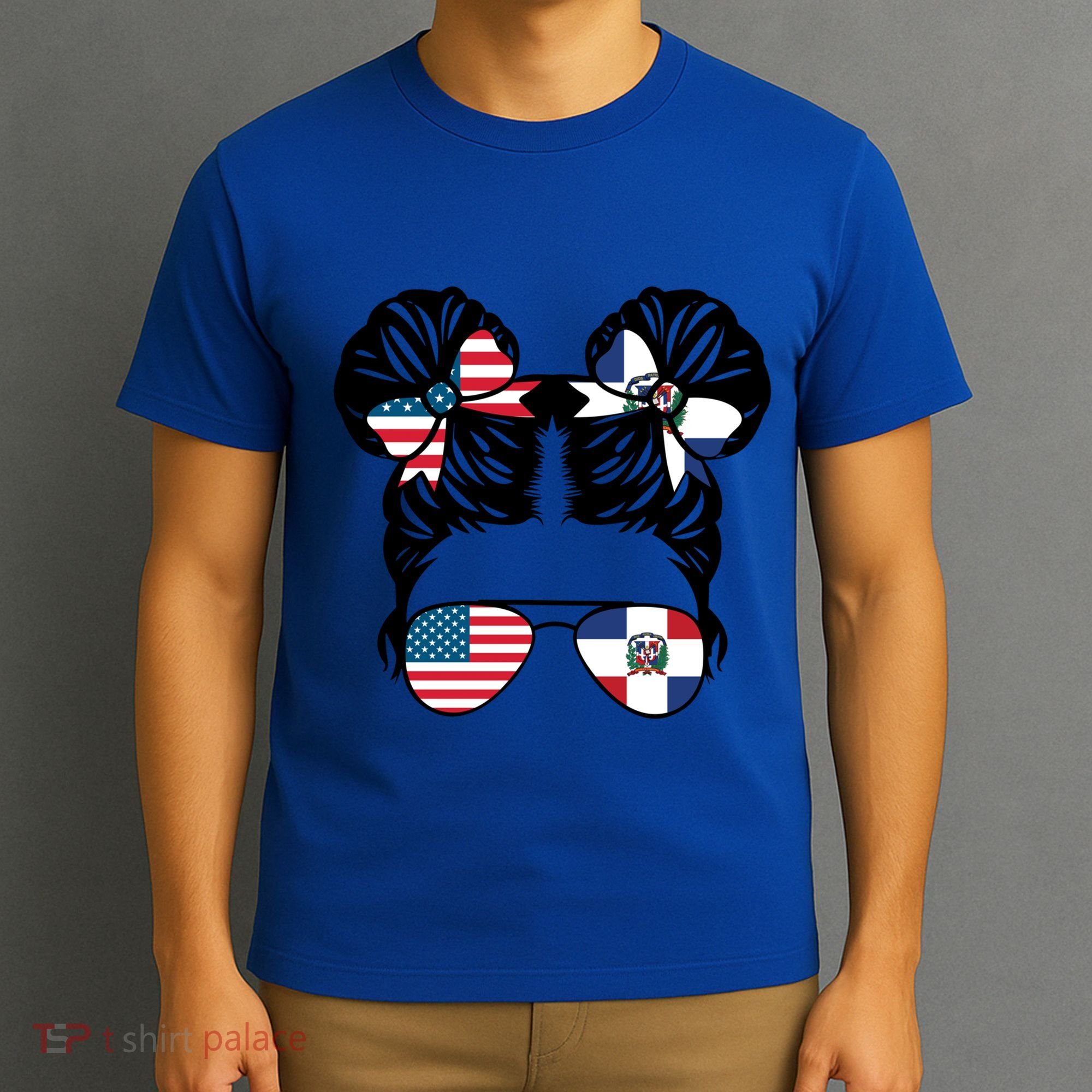 Half American Half Dominican Usa Dominica Flag Patriot Gift T-Shirt