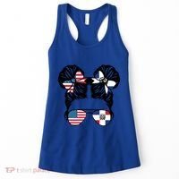 Half American Half Dominican Usa Dominica Flag Patriot Gift Women's Tank Top thumb 0