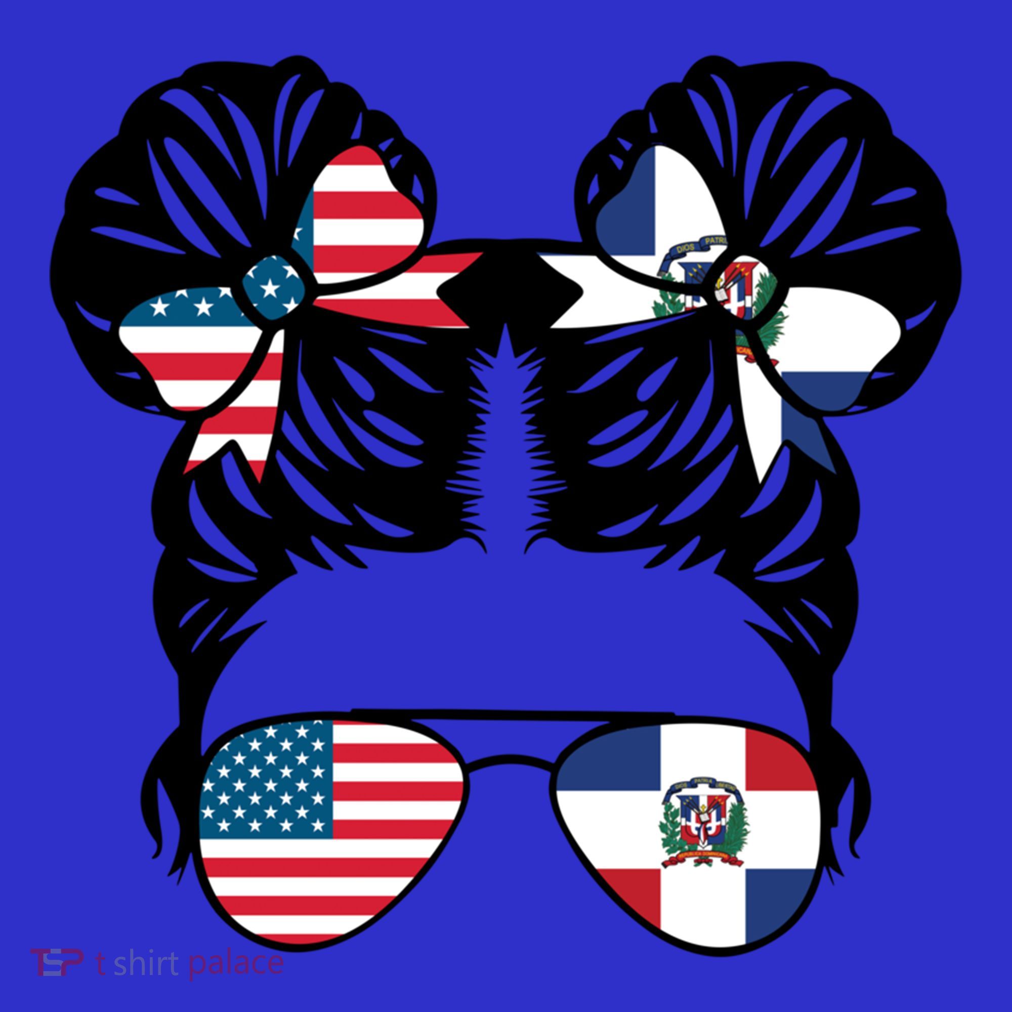 Half American Half Dominican Usa Dominica Flag Patriot Gift Women's Tank Top