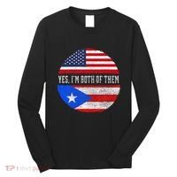 Half American Half Puerto Rican USA Flag Puerto Rico DNA Long Sleeve Shirt thumb 0