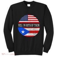 Half American Half Puerto Rican USA Flag Puerto Rico DNA Sweatshirt thumb 0