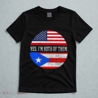 Half American Half Puerto Rican USA Flag Puerto Rico DNA T-Shirt thumb 5