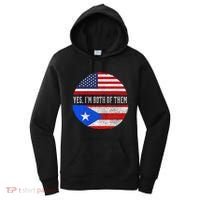 Half American Half Puerto Rican USA Flag Puerto Rico DNA Women's Hoodie thumb 0