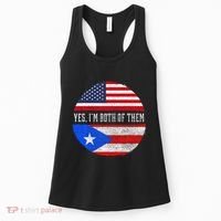Half American Half Puerto Rican USA Flag Puerto Rico DNA Women's Tank Top thumb 0