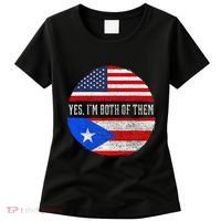 Half American Half Puerto Rican USA Flag Puerto Rico DNA Women's T-Shirt thumb 0