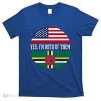Half American Half Dominican Usa Flag Dominica Heritage Dna Funny Gift T-Shirt thumb 0