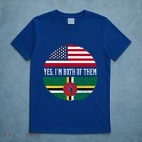 Half American Half Dominican Usa Flag Dominica Heritage Dna Funny Gift T-Shirt thumb 5