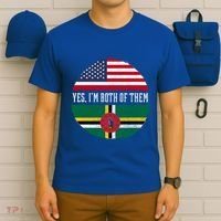 Half American Half Dominican Usa Flag Dominica Heritage Dna Funny Gift T-Shirt thumb 6