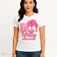 Have A Holly Dolly Christmas Women's T-Shirt thumb 4