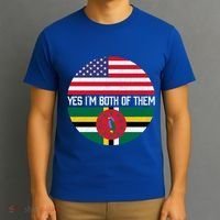 Half American Half Dominican Usa Flag Family Heritage Funny Gift T-Shirt thumb 3