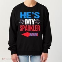 His And Hers 4th Of Julys Couples He's My Sparkler Women's Sweatshirt thumb 0
