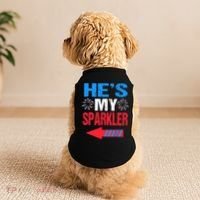 His And Hers 4th Of Julys Couples He's My Sparkler Doggie Tank thumb 2