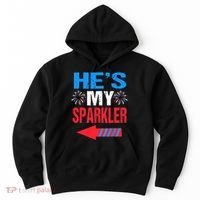 His And Hers 4th Of Julys Couples He's My Sparkler Hoodie thumb 0