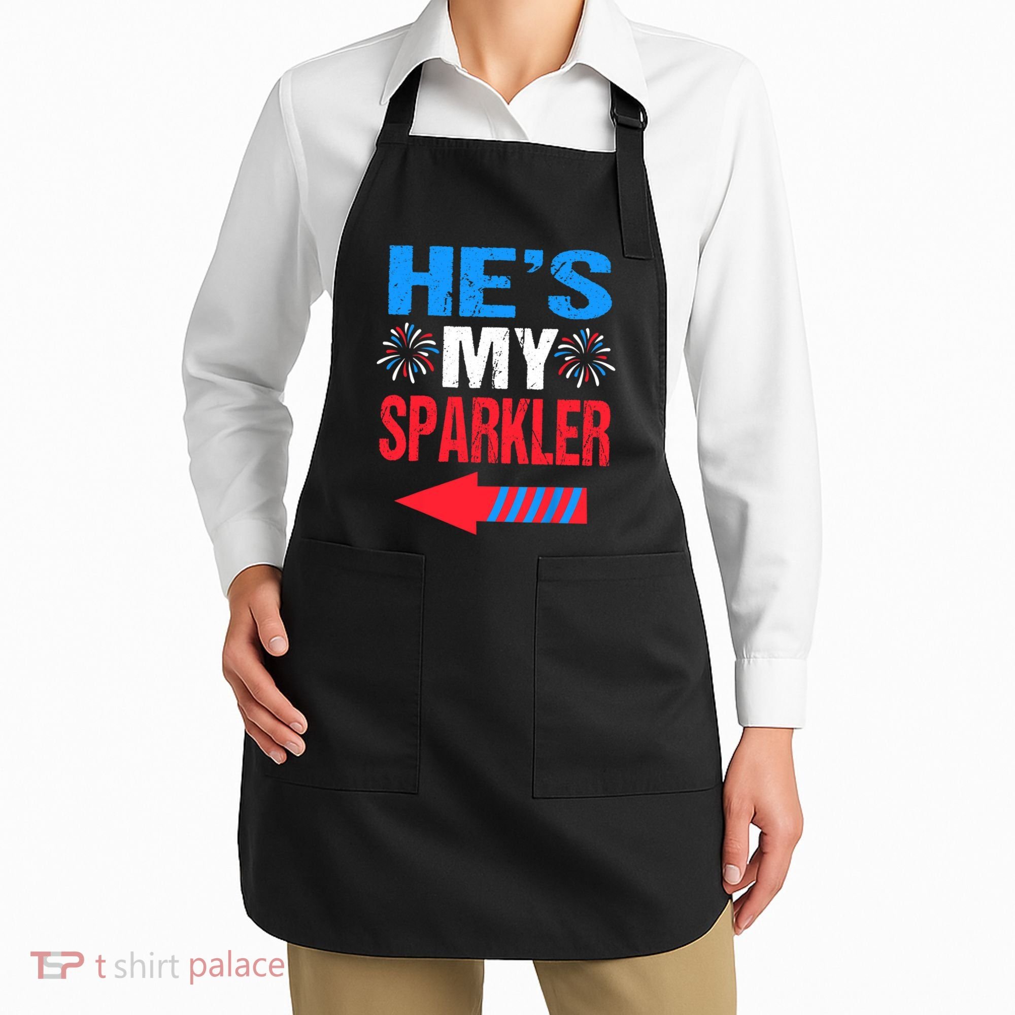 His And Hers 4th Of Julys Couples He's My Sparkler Apron