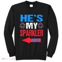 His And Hers 4th Of Julys Couples He's My Sparkler Sweatshirt thumb 0