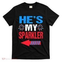 His And Hers 4th Of Julys Couples He's My Sparkler T-Shirt thumb 0