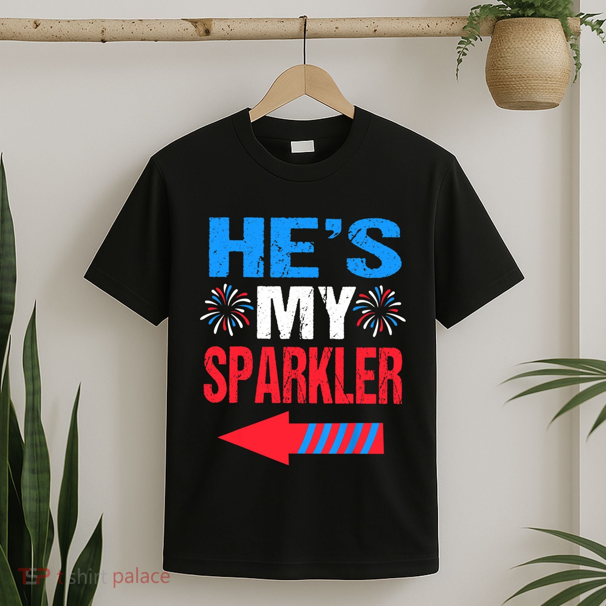 His And Hers 4th Of Julys Couples He's My Sparkler T-Shirt