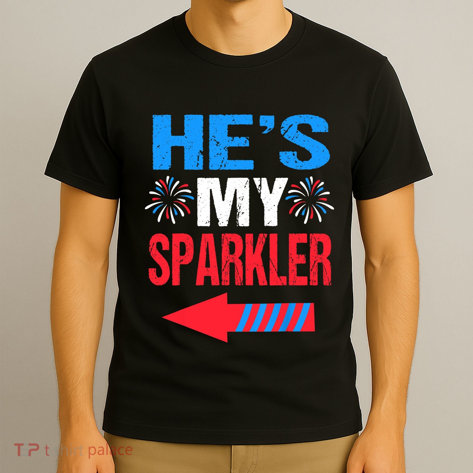 His And Hers 4th Of Julys Couples He's My Sparkler T-Shirt