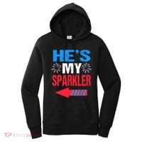 His And Hers 4th Of Julys Couples He's My Sparkler Women's Hoodie thumb 0